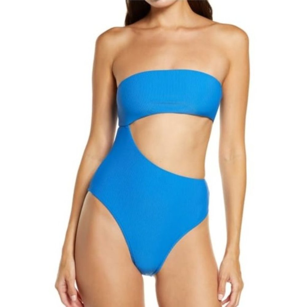 NWT Frankies Bikinis Carter Cutout One-Piece Swimsuit